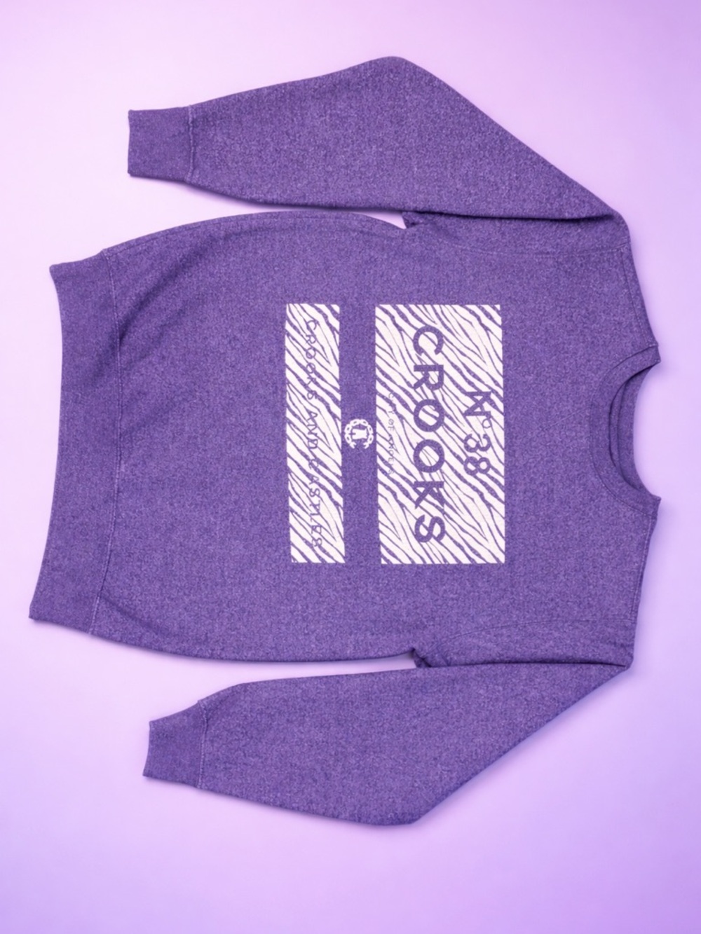 Vintage Y2K Crooks & Castles Purple Logo Sweatshirt